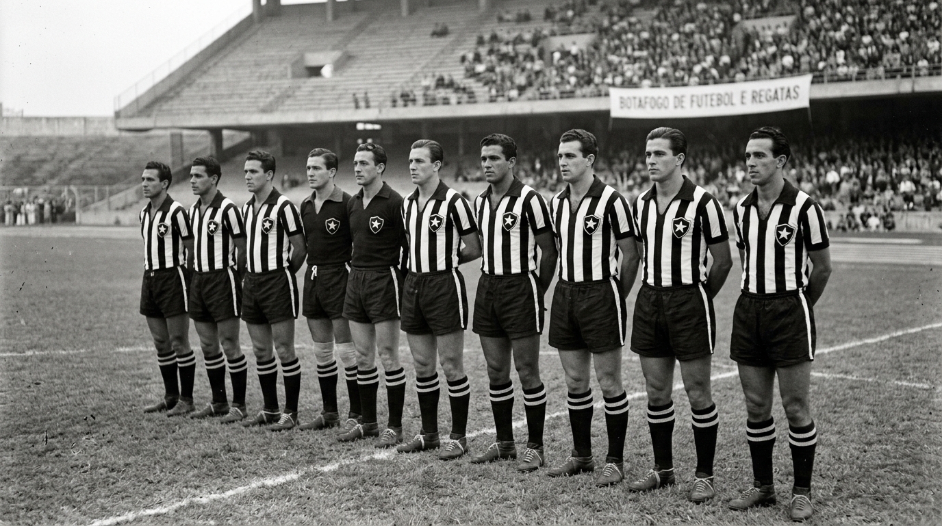 Time antigo do Botafogo perfilado